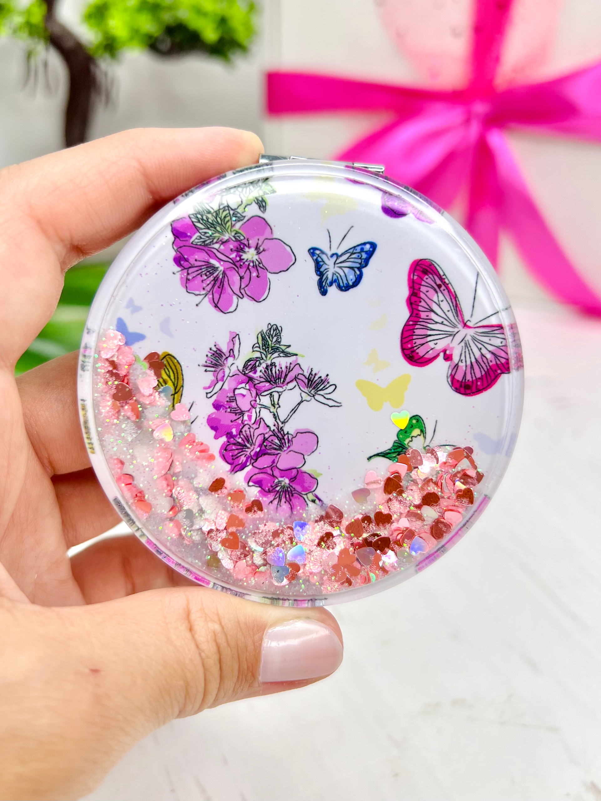 Дзеркальце Метелики з плаваючими блискітками - Зображення 5