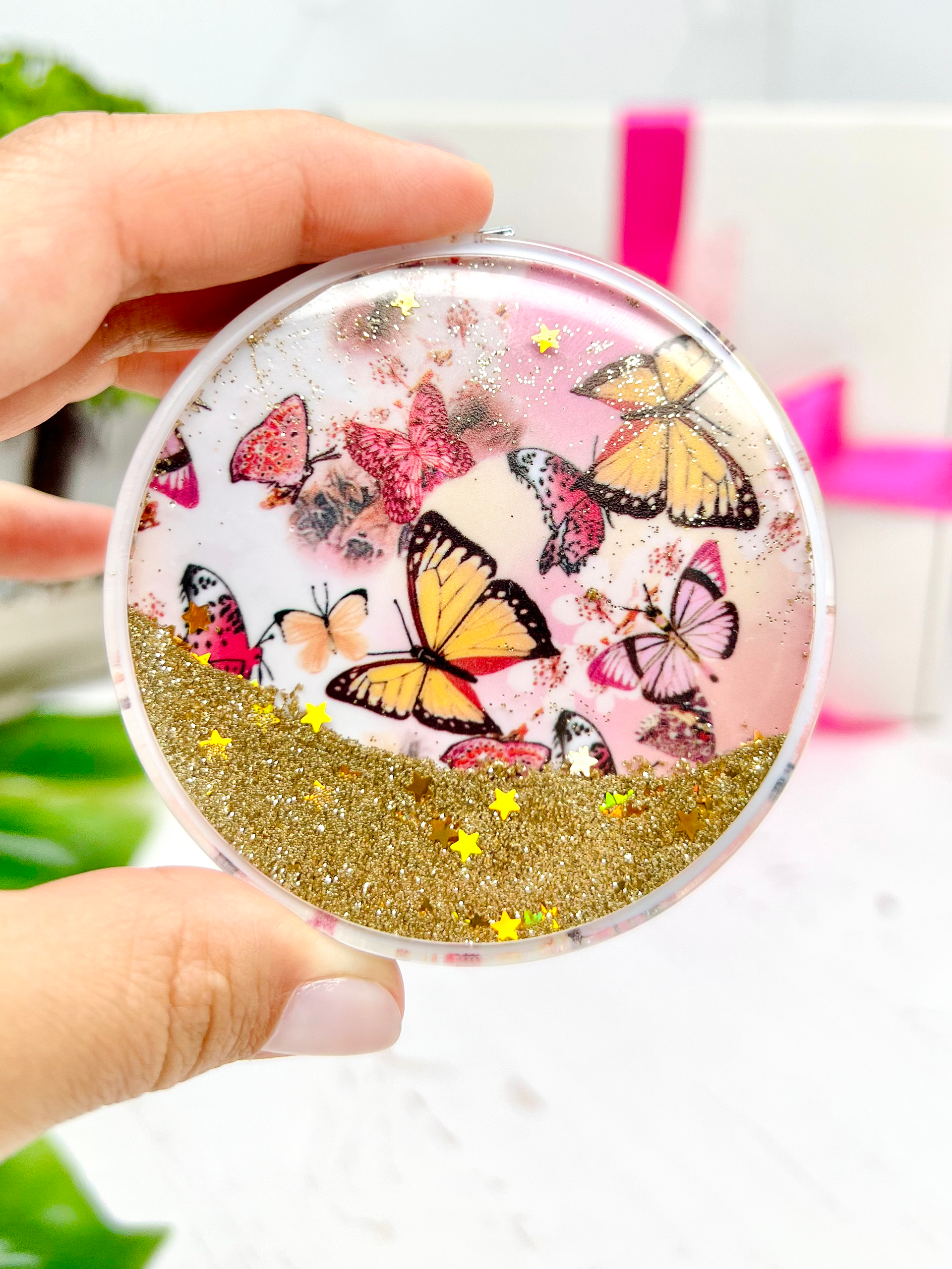 Дзеркальце Метелики з плаваючими блискітками - Зображення 6