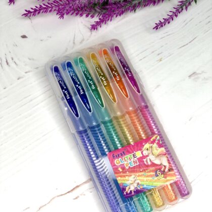 Ручки гелеві глітерні 6 шт