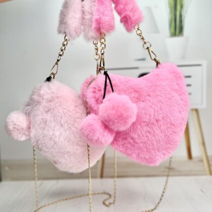 Сумочка Серце хутряна