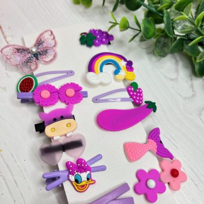 Набір заколок 14 шт Фіолетові