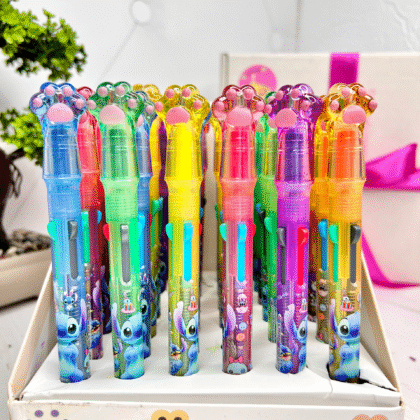 Ручка на 4 кольори Стіч + маркер Лапка