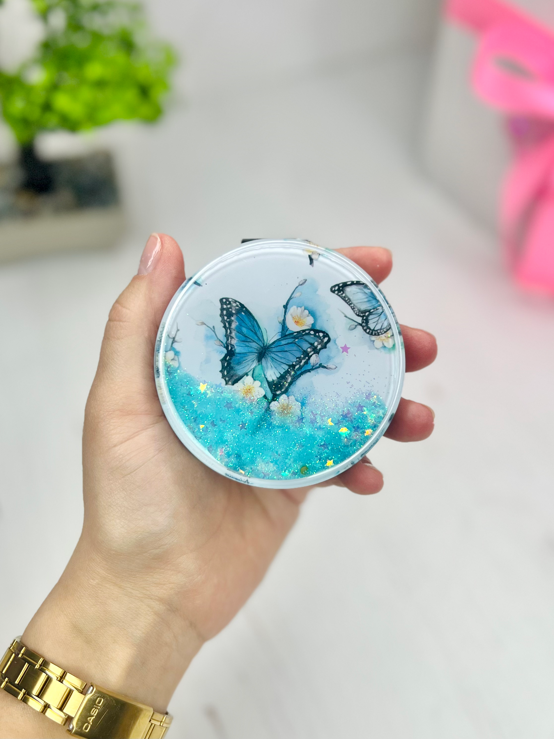 Дзеркальце Метелики з плаваючими блискітками - Зображення 2