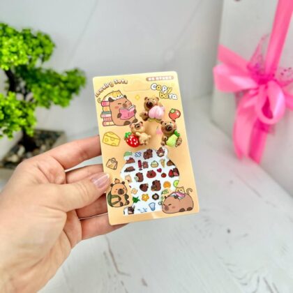 Набір кілечка + наліпки Капібара