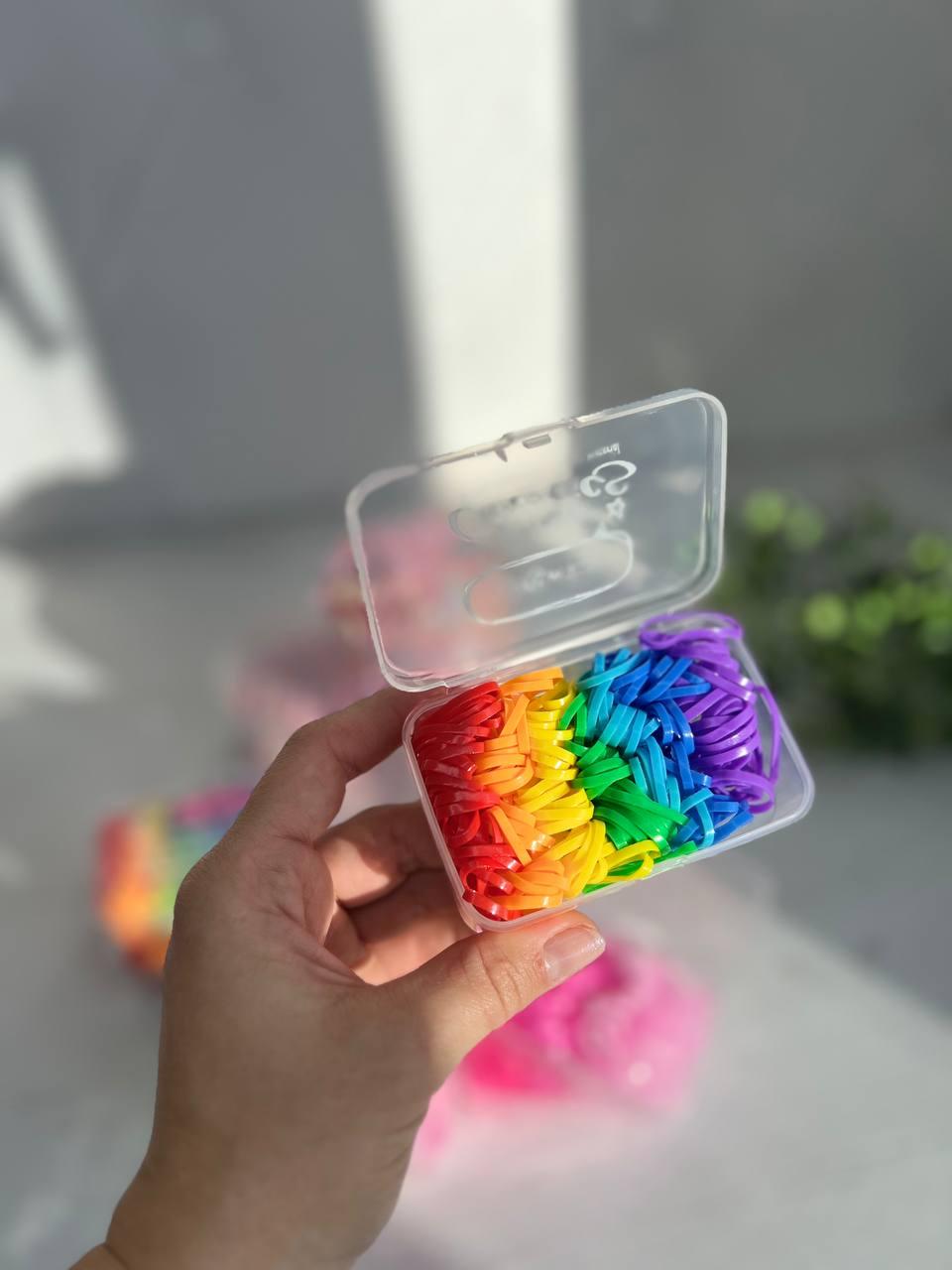 Набір силіконових резинок Райдуга ( в коробці 100 штук )
