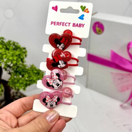 Набір резинок Мінні Маус червоні+рожеві