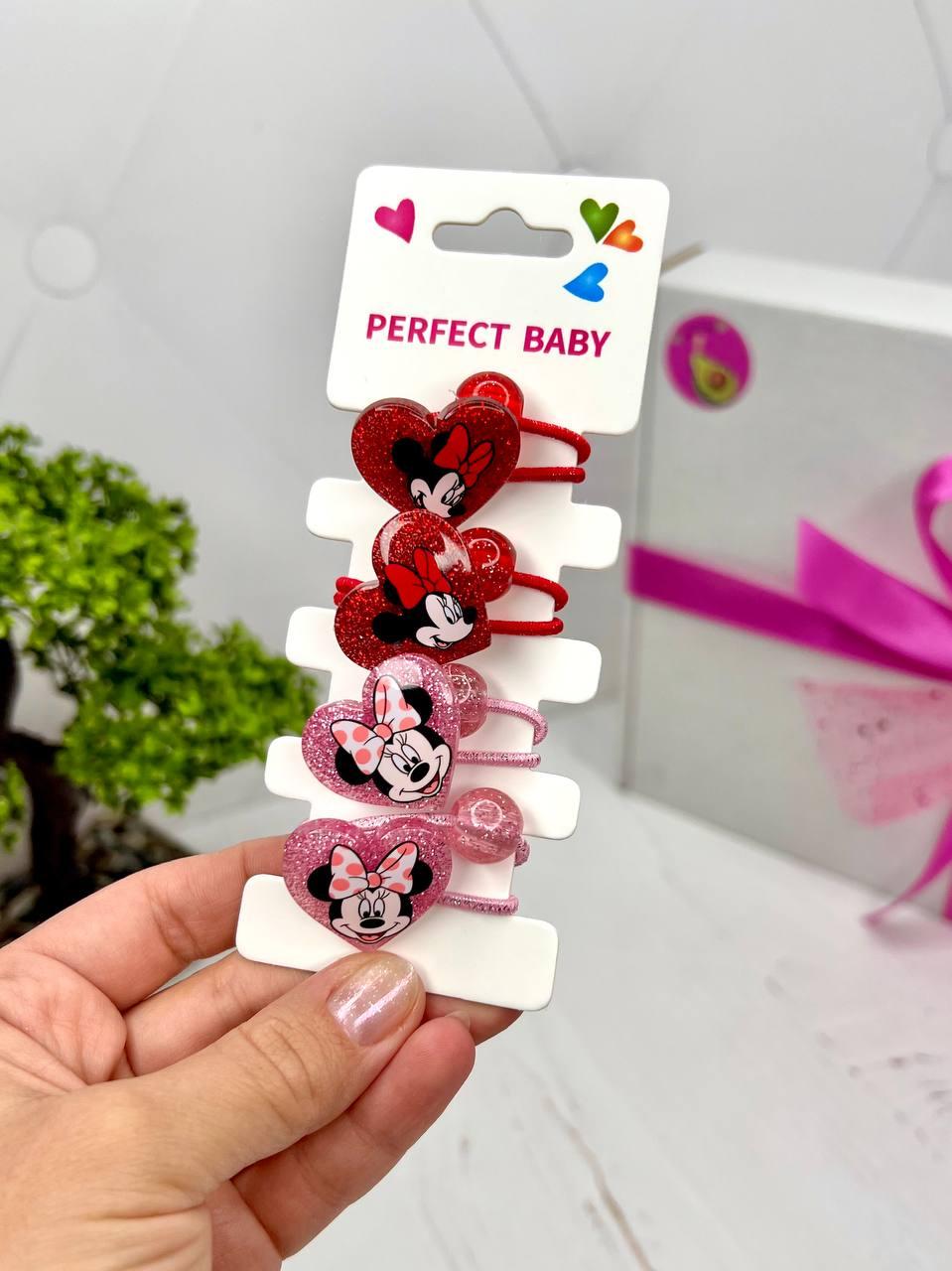 Набір резинок Мінні Маус червоні+рожеві