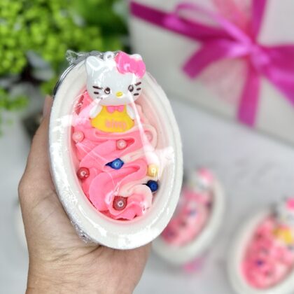 Бомбочка 3в1 Хелоу Кітті (Бомбочка+тверда пінка+брелок) Hello Kitty