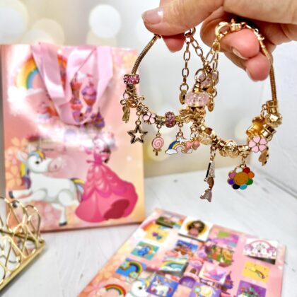 Адвент календар «Принцеса і єдиноріжка» браслетів по типу Пандори