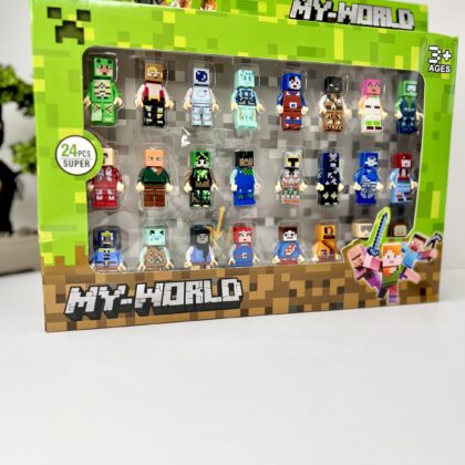 Набір фігурок зі зброєю Майнкрафт 24 героя Minecraft