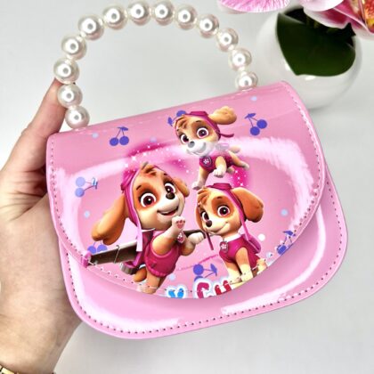 Сумочка Скай світло-рожева Білі перлини