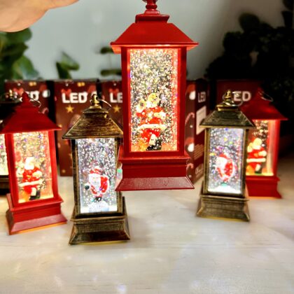 Ліхтар Новорічна казка з плаваючими блискітками