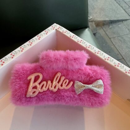 Крабік Барбі хутряний яскраво-рожевий