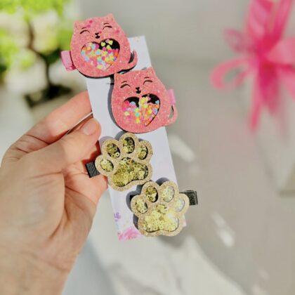 Набір заколок Котики+лапки ручної роботи