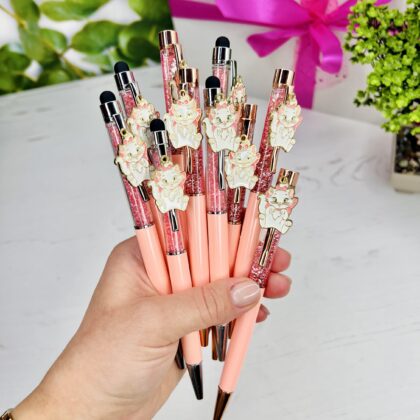 Ручка Киця Марі з камінчиками та блискітками