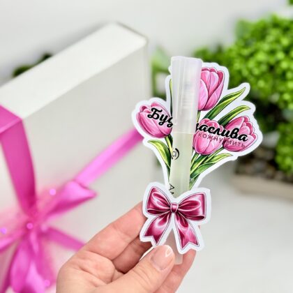 Туалетна вода з листівкою Тюльпани, парфум Amour