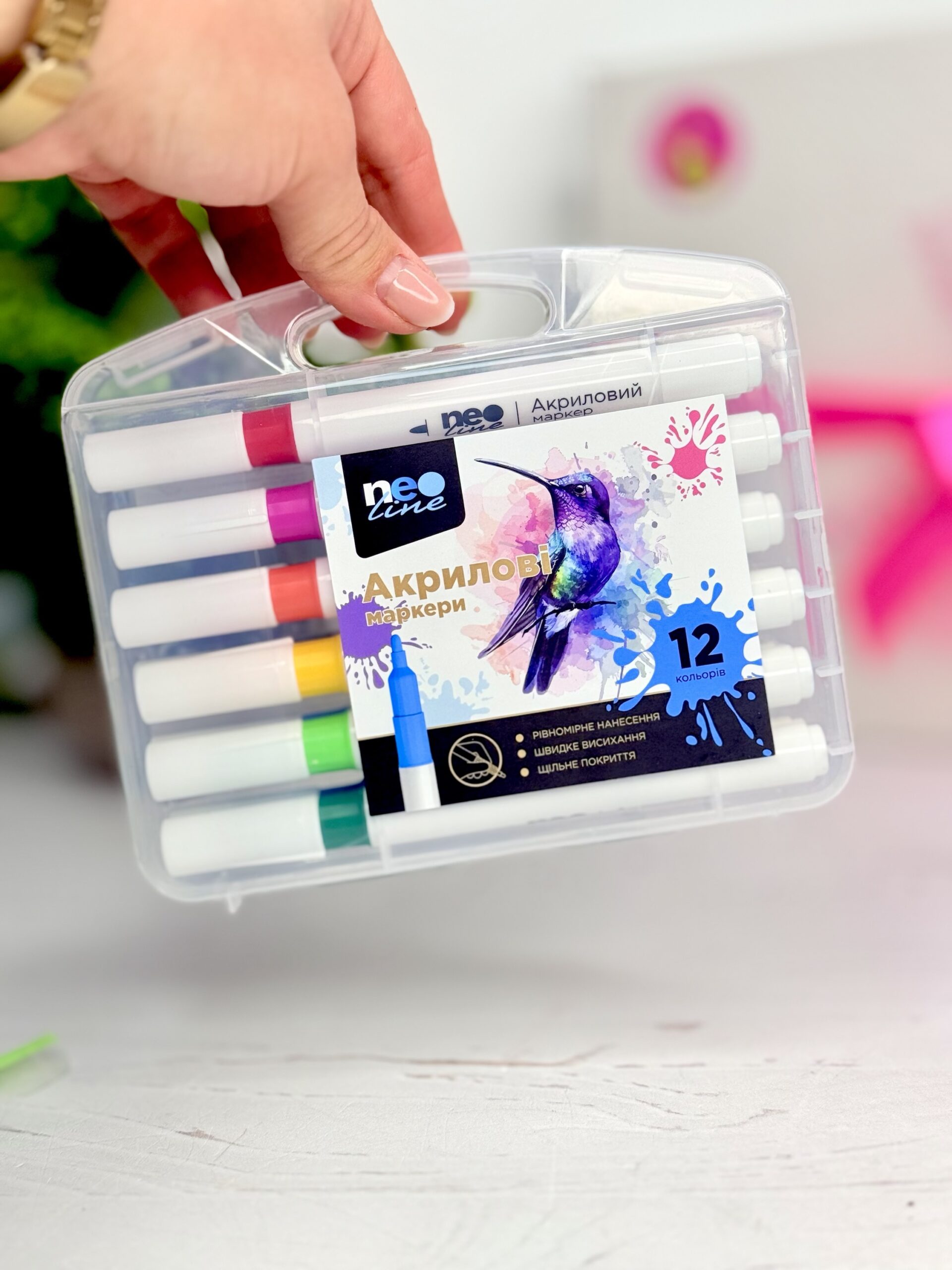 Набір акрилових маркерів Neo Line 12 шт