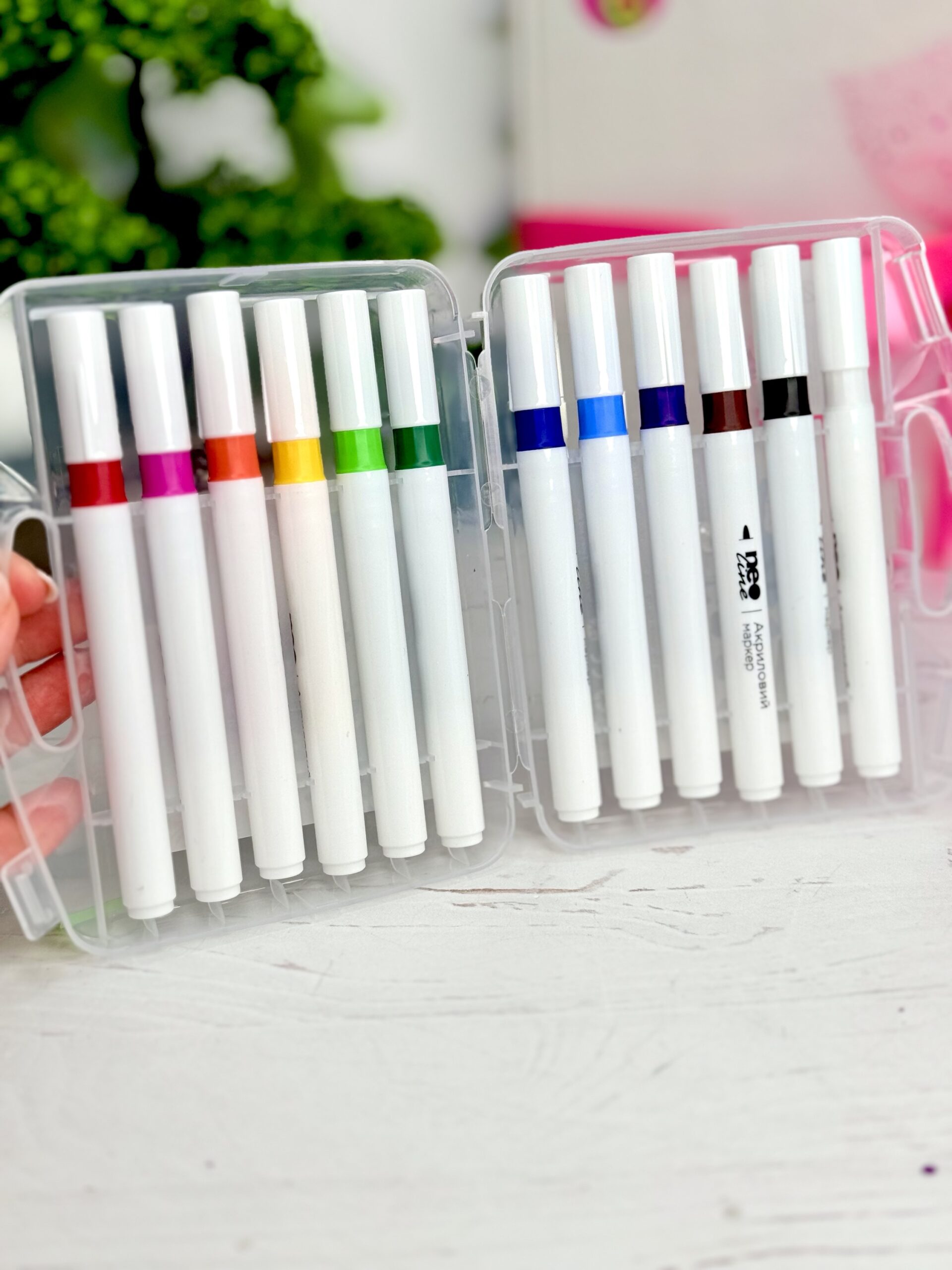 Набір акрилових маркерів Neo Line 12 шт - Зображення 2