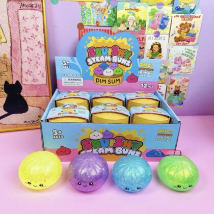 Антистрес Dumpling Хінкалі (10 см) глітерні, колір рандомний «Squishy Steam Bunz»