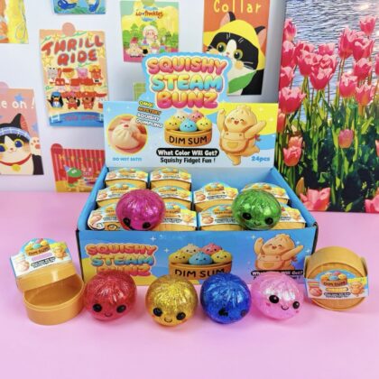 Антистрес Dumpling Хінкалі (5,7 см) глітерні, колір рандомний «Squishy Steam Bunz»