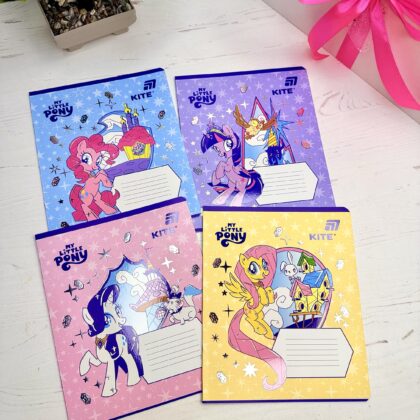 Зошит «My little pony” 12 аркушів в клітинку "Kite" обкладинка фольга + УФ лак (LP25-235)
