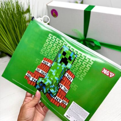 Папка з бігунком В5 "Майнкрафт Кріпер" "Yes" Minecraft