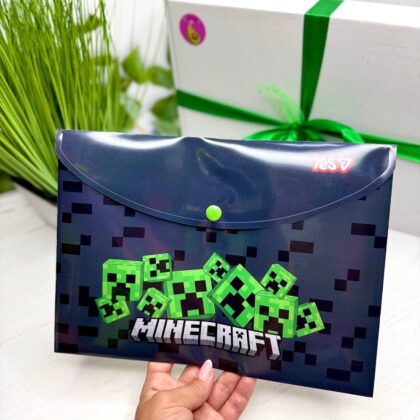 Папка-конверт на кнопці В5 "Майнкрафт" "Yes" Minecraft