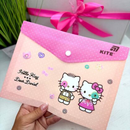 Папка-конверт на кнопці А5 "Хелоу кітті" "Kite" Hello Kitty