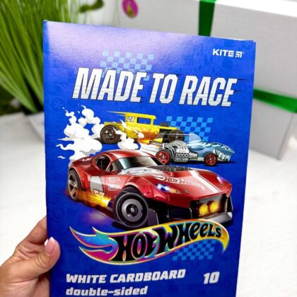 Картон білий А4 "Hot wheels" "Kite"