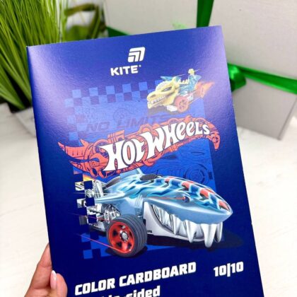 Картон кольоровий А4 "Hot wheels" "Kite"
