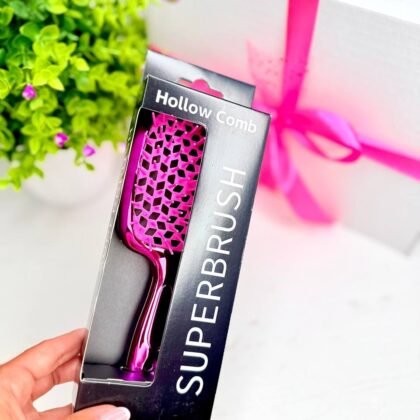 Розчіска "SUPERBRUSH" рожевий-металік 
Hollow Comb