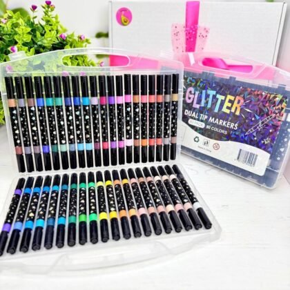 Набір маркерів «Гліттер» двосторонні 40 штук/80 відтінків “Glitter”